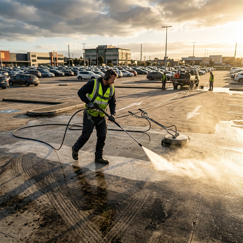 Professional exterior property maintenance equipment
